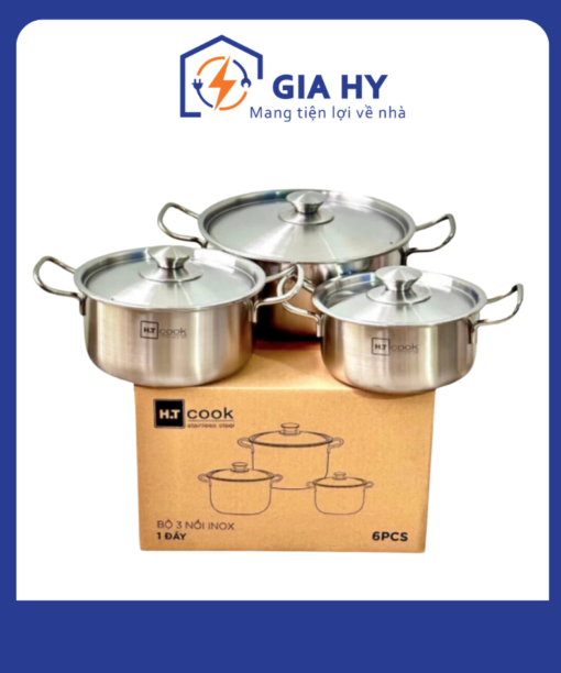 Nồi inox 1 đáy HT .Cook Gia Hy